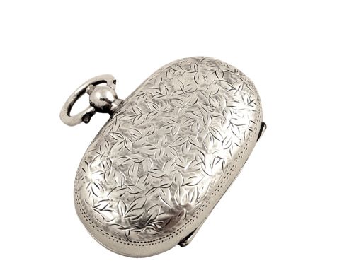 fig 1. Antique Sterling Silver Double Sovereign Case 1914