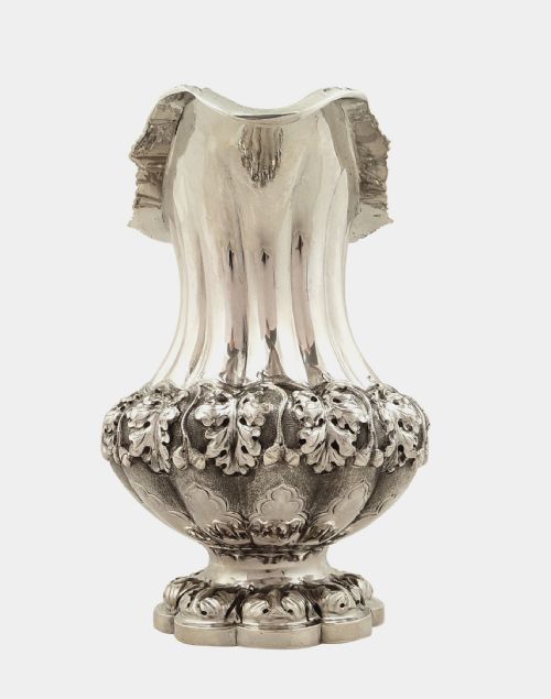 fig 1. Antique William IV Sterling Silver Jug - 1836 - Acorns & Leaves
