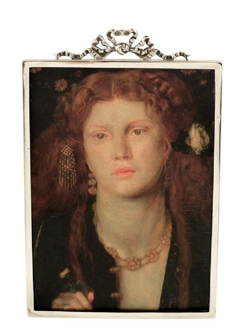 Antique Sterling Silver Bow/ribbon Photo Frame 1920