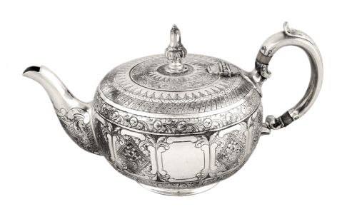 Antique Victorian Sterling Silver Teapot 1873