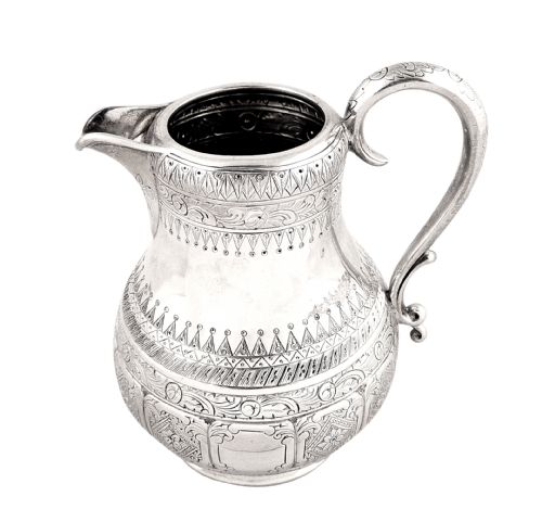 Antique Victorian Sterling Silver Jug 1873