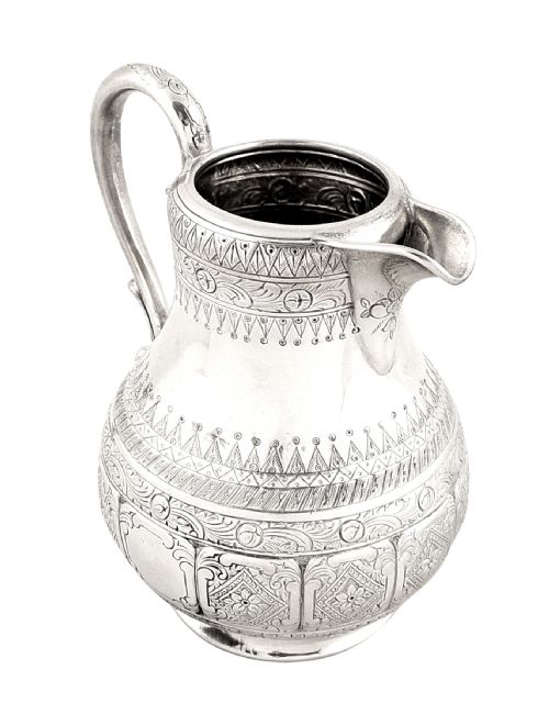 fig 1. Antique Victorian Sterling Silver Jug 1873