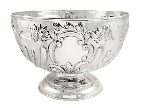 Antique Sterling Silver 8" Bowl on Pedestal Base 1900