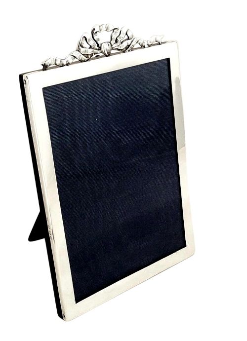 Antique Sterling Silver 'Bow/ribbon' Photo Frame 1920