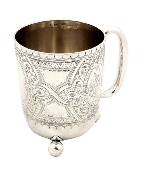 Antique Victorian Sterling Silver Mug/tankard 1893