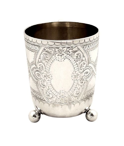fig 1. Antique Victorian Sterling Silver Mug/Tankard 1893