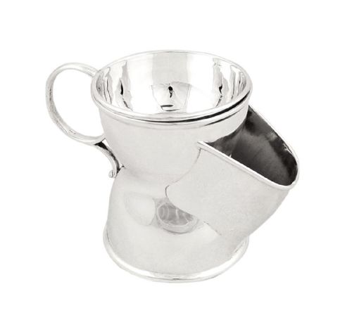 Antique Victorian Sterling Silver Shaving Mug / Cup/ Scuttle - 1892