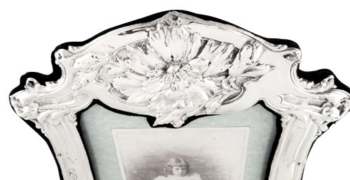 fig 1. Large Antique Art Nouveau Sterling Silver 13