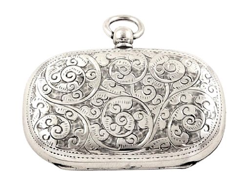 fig 1. Antique Victorian Sterling Silver Double Sovereign Case 1899