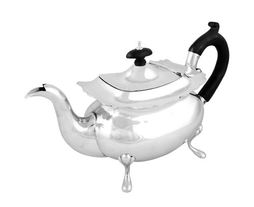 fig 2. Antique Edwardian Sterling Silver 3 Piece Teaset 1902