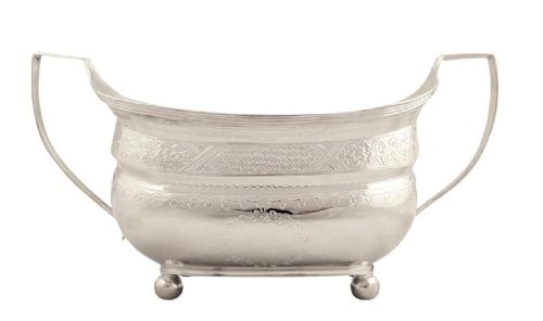 Antique Georgian Sterling Silver 2 Handle Bowl 1807