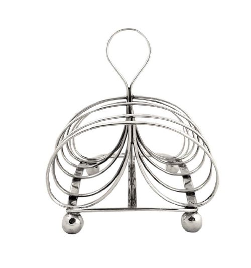 fig 1. Antique Georgian Sterling Silver Toast Rack 1830