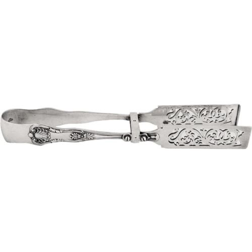 Antique Victorian Sterling Silver Asparagus Tongs - Goldsmiths 1900