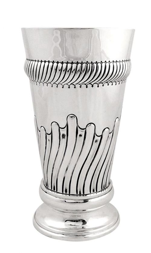 Antique Victorian Sterling Silver 7" Vase 1893