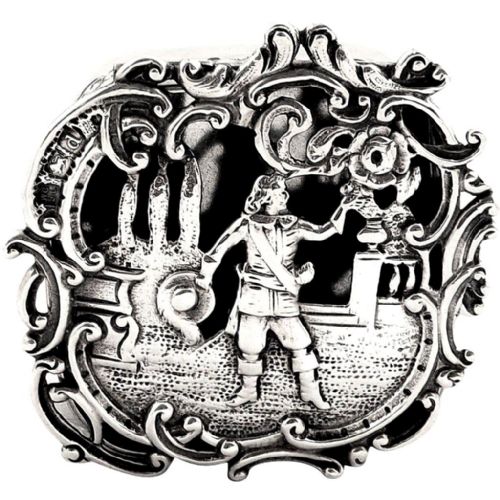 Antique Victorian Sterling Silver Pierced Box 1899