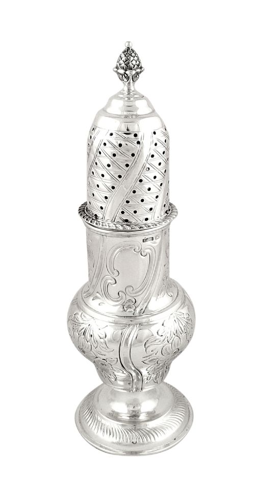 Large Antique Victorian Sterling Silver 9" Sugar Shaker / Caster 1895