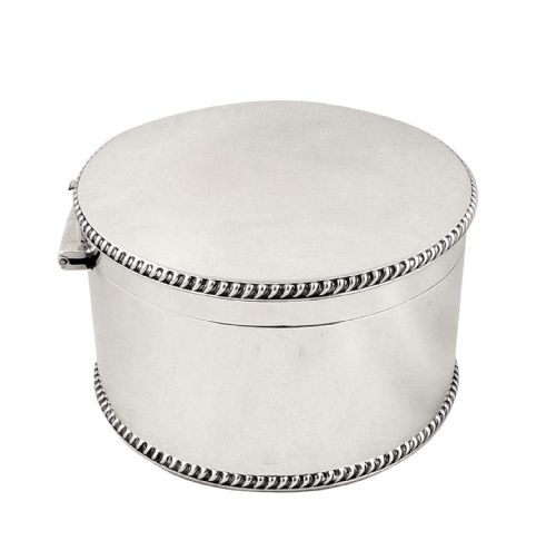 Antique Sterling Silver Biscuit Box/caddy 1923 - Goldsmiths & Silversmiths