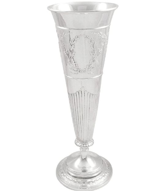 Antique German Silver 11 1/2" Vase C1900