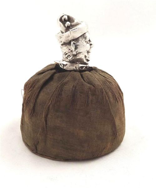 fig 1. Antique Sterling Silver Pin Cushion - 1920 - Gent in a Hat!
