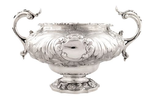 Antique Georgian Sterling Silver 2 Handle Bowl - 1827