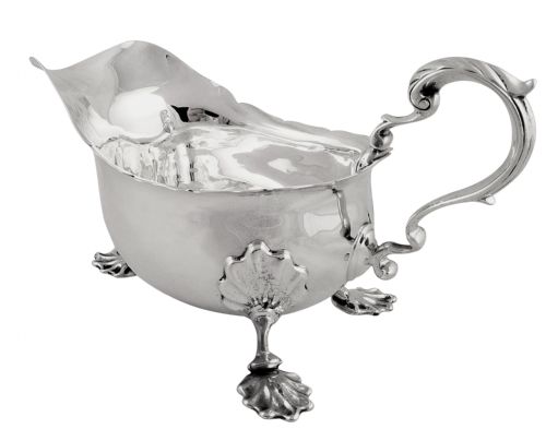 fig 1. Antique Sterling Silver Gravy / Sauce Jug - 1913