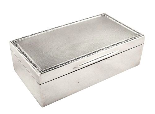 Antique Sterling Silver Cigarette Box 1932