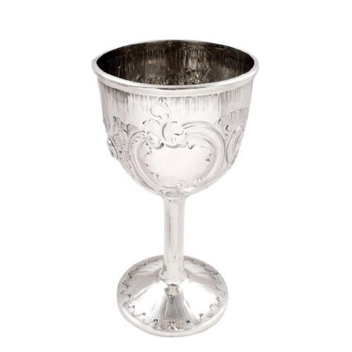 Antique Georgian Hallmarked Sterling Silver 5 1/2" Goblet - 1811 - Napthali Hart