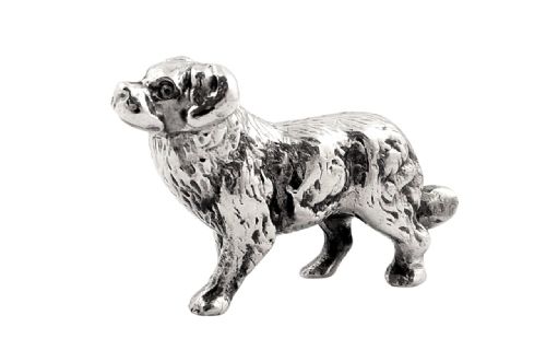 Super Antique Edwardian Silver Dog - 1904 - Retriever / Spaniel