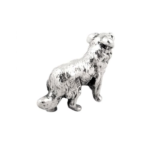 fig 1. Super Antique Edwardian Silver Dog - 1904 - Retriever / Spaniel