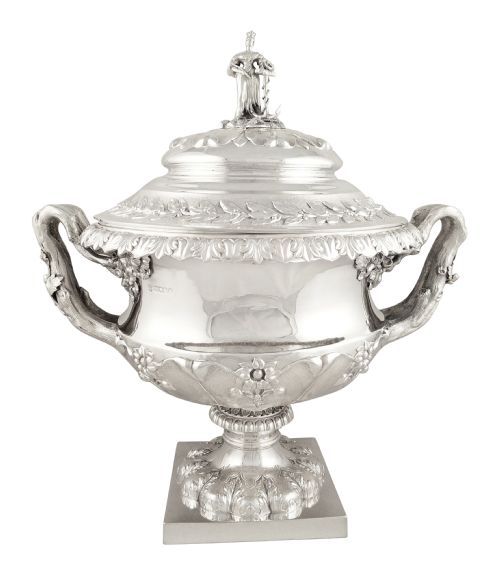 Antique George Lv Sterling Silver Tureen & Cover 1827 - Queen & Anchor