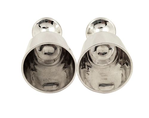 fig 1. Pair of Antique Edwardian Sterling Silver Goblets - 1902