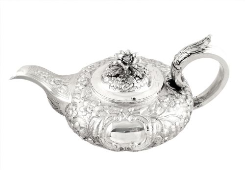 Antique William IV Irish Sterling Silver Teapot -  Dublin 1832