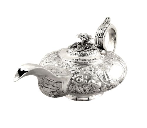 fig 1. Antique William IV Irish Sterling Silver Teapot - Dublin 1832