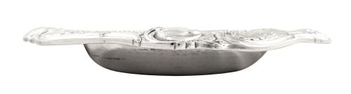 fig 1. Heavy Antique Edwardian Sterling Silver Dish - Hancocks of London 1902