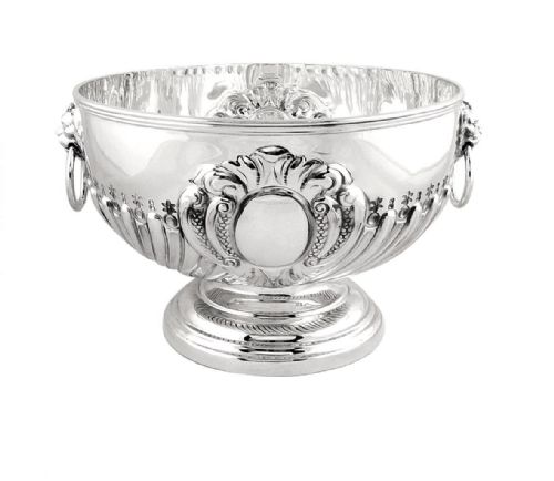 Victorian Sterling Silver Bowl - Lion Head Handles - 1895 Mappin & Webb