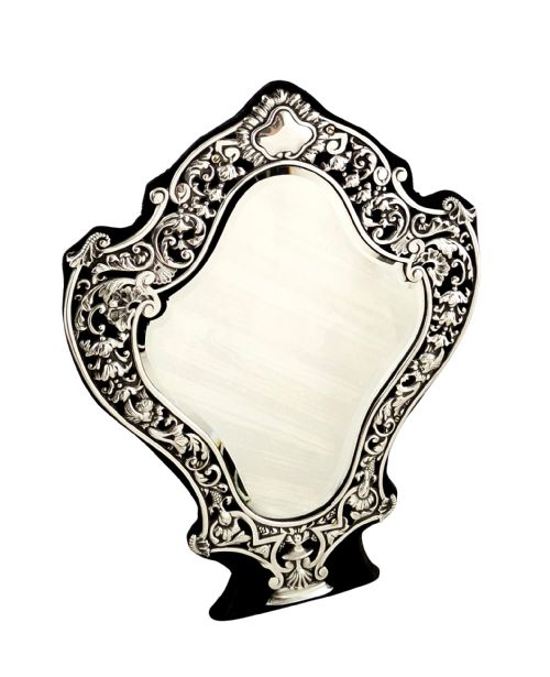 Antique Victorian Sterling Silver Dressing Table Mirror 1898