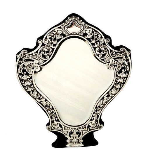 fig 1. Antique Victorian Sterling Silver Dressing Table Mirror 1898