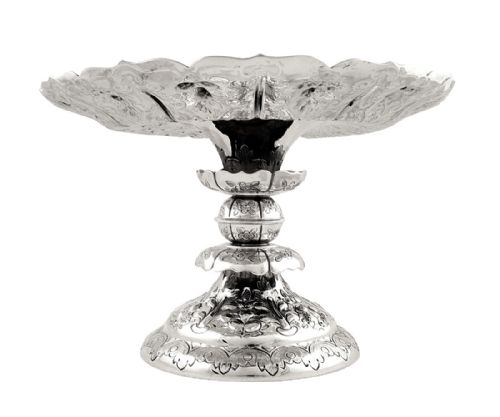 fig 1. Antique Edwardian Sterling Silver Tazza / Comport 1901