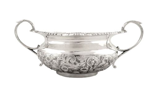 fig 1. Antique Victorian Scottish Silver Bowl - Edinburgh 1896