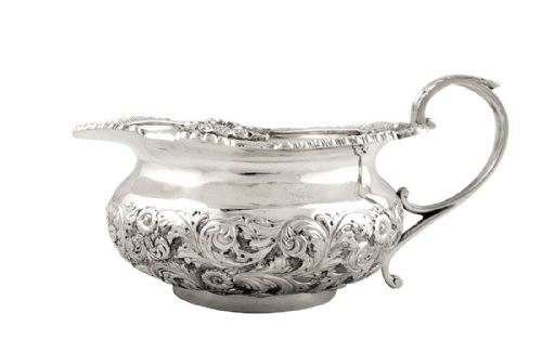 fig 1. Antique Victorian Scottish Silver Jug - 1896 Edinburgh