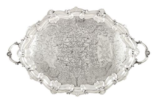 Huge Antique Sterling Silver 27" Tray - 1907 - 3010g