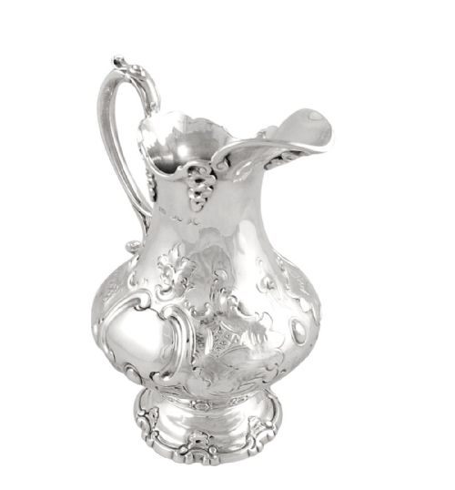 Antique Victorian Sterling Silver Jug 1856