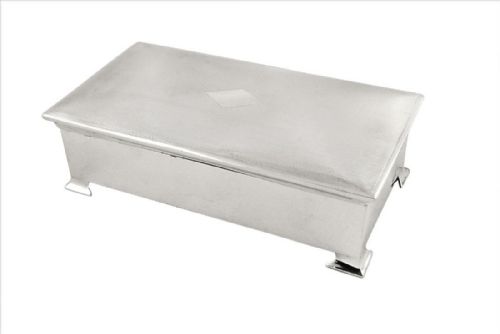 fig 1. Antique Hallmarked Sterling Silver Cigarette Box - 1936