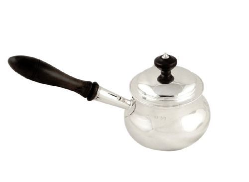 fig 1. Antique William IV Sterling Silver Brandy Warmer Pan 1830