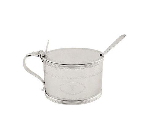 Antique Georgian Sterling Silver Mustard 1789