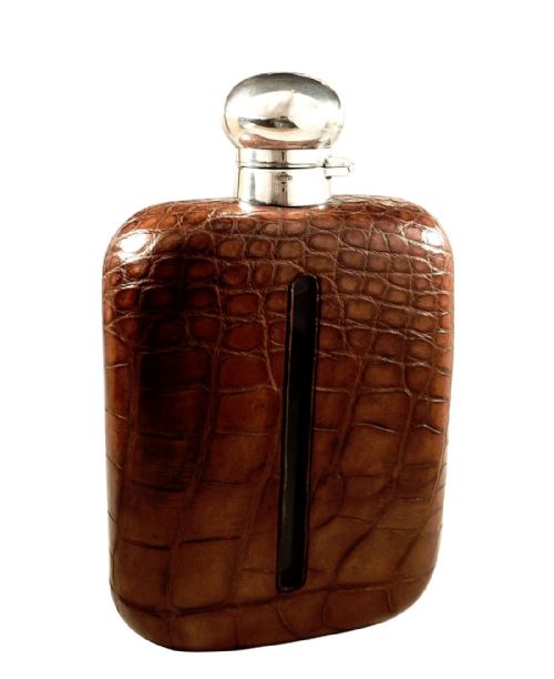 fig 1. Huge Antique Crocodile Leather 8