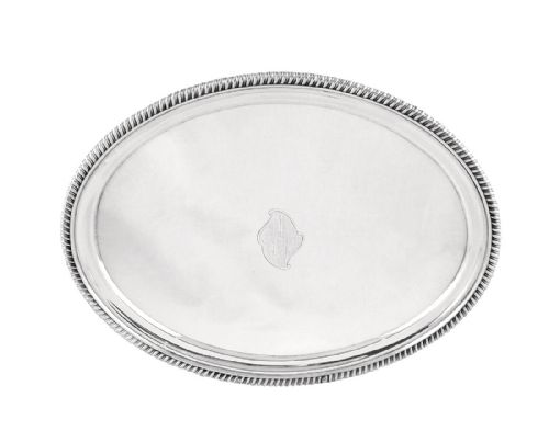 Antique Georgian Sterling Silver Card Tray 1807
