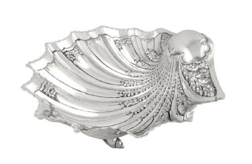 fig 1. Large Antique Victorian Sterling Silver Shell Style Dish/Bowl 1892