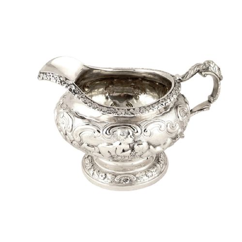 Antique Georgian Sterling Silver Jug with Cherubs 1816