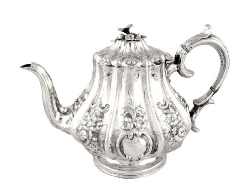 Antique Victorian Sterling Silver Teapot 1853